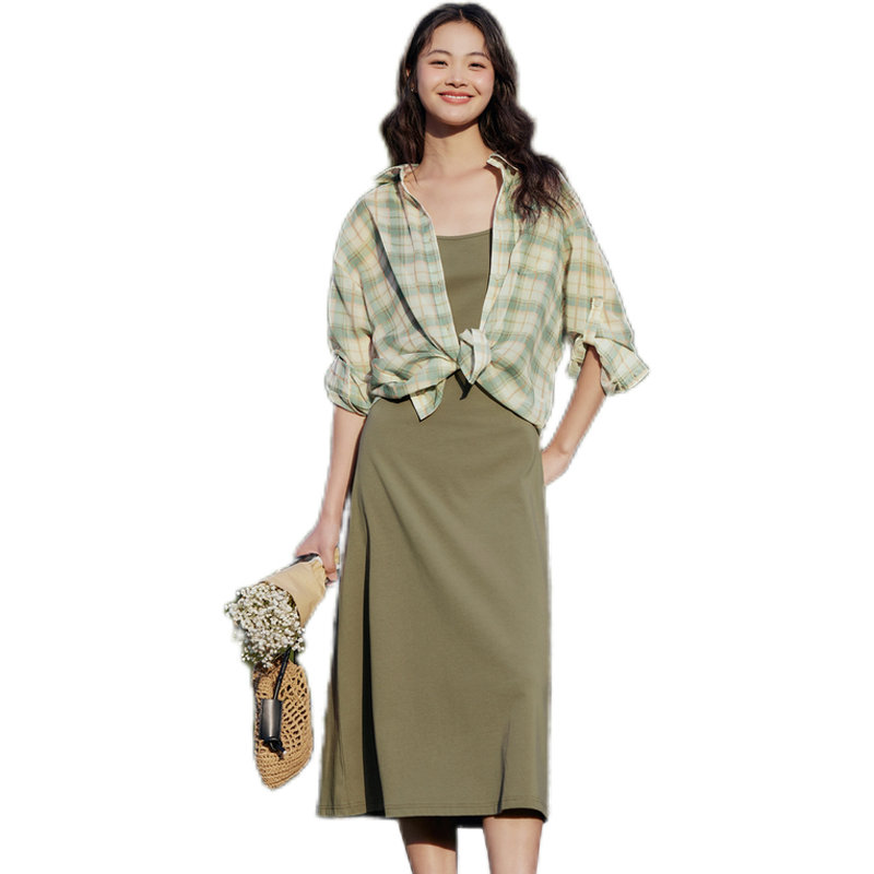 Semir Two Piece Skirt Sets Women's Pointed Collar Moderate Mid Length