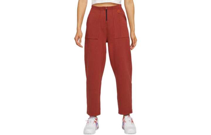 Nike Nike Knitted Sweatpants Women's Red Moderate Straight Fit Pants