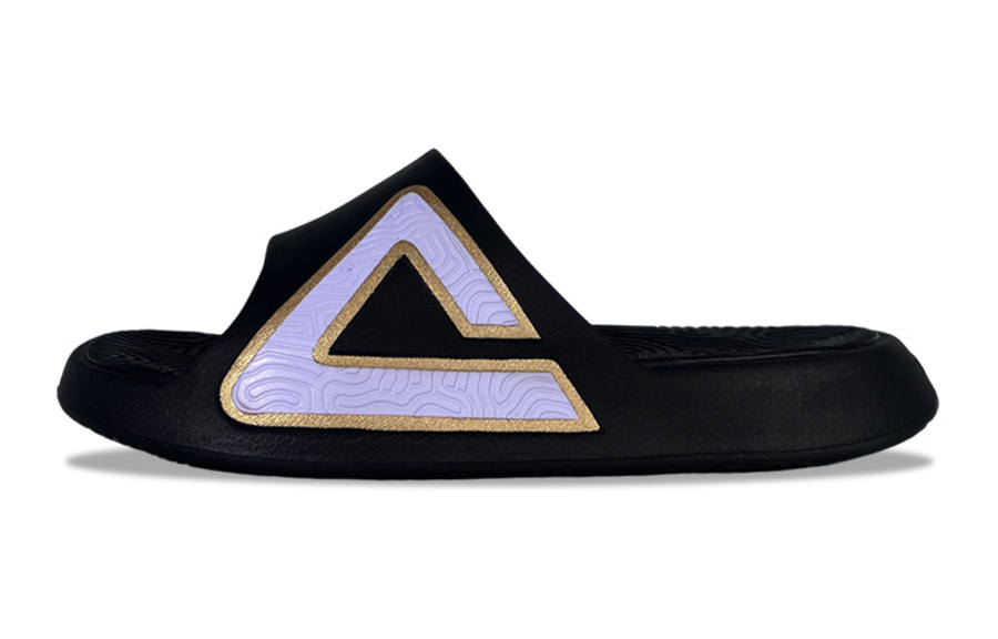 PEAK Tai Ji1.0 Abrasion Resistant Cushioning Abrasion Resistant Cushioning Slide Slippers Men's Black Gold Purple