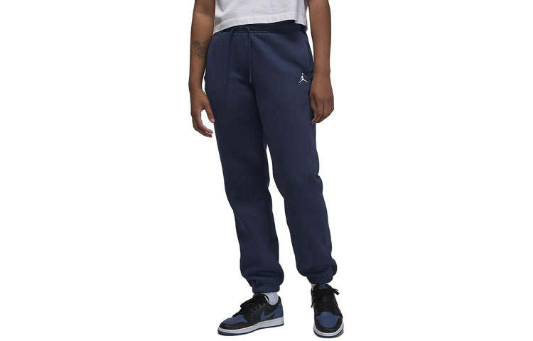 Jordan Jordan Brooklyn Knitted Sweatpants Women's Navy Blue Moderate Cuffed Pants