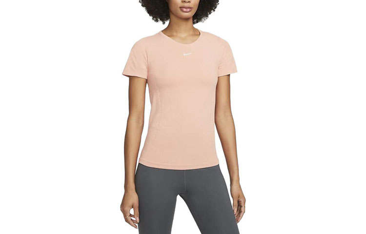Nike Nike T Shirts Women's Lotus Color Crew Neck Moderate Straight Fit