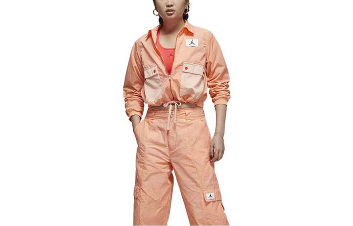 Jordan Jordan Jackets Women's Orange Lapel Moderate Straight Fit
