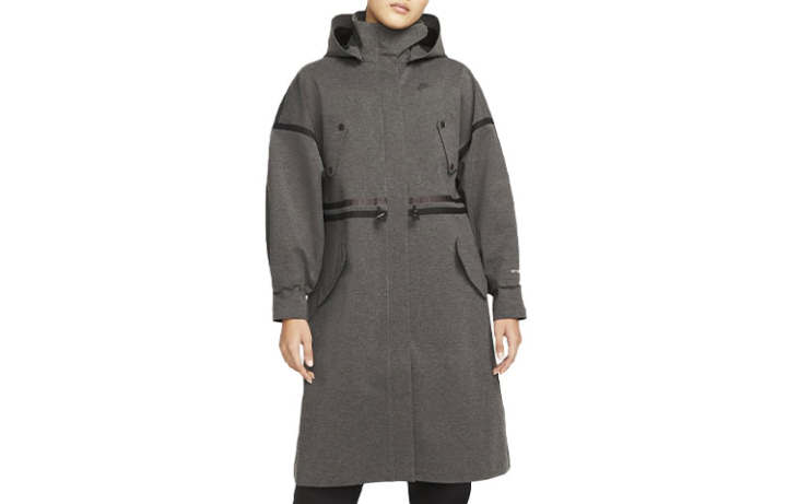 Nike Nike Coats Women's Gray Hooded Moderate
