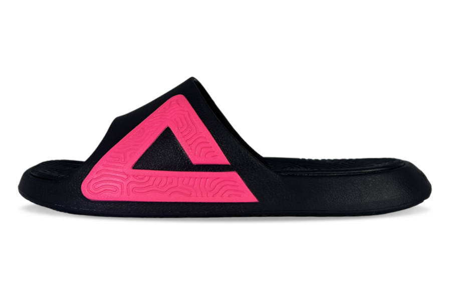 PEAK Tai Ji1.0 Abrasion Resistant Cushioning Abrasion Resistant Cushioning Slide Slippers Men's Black Pink