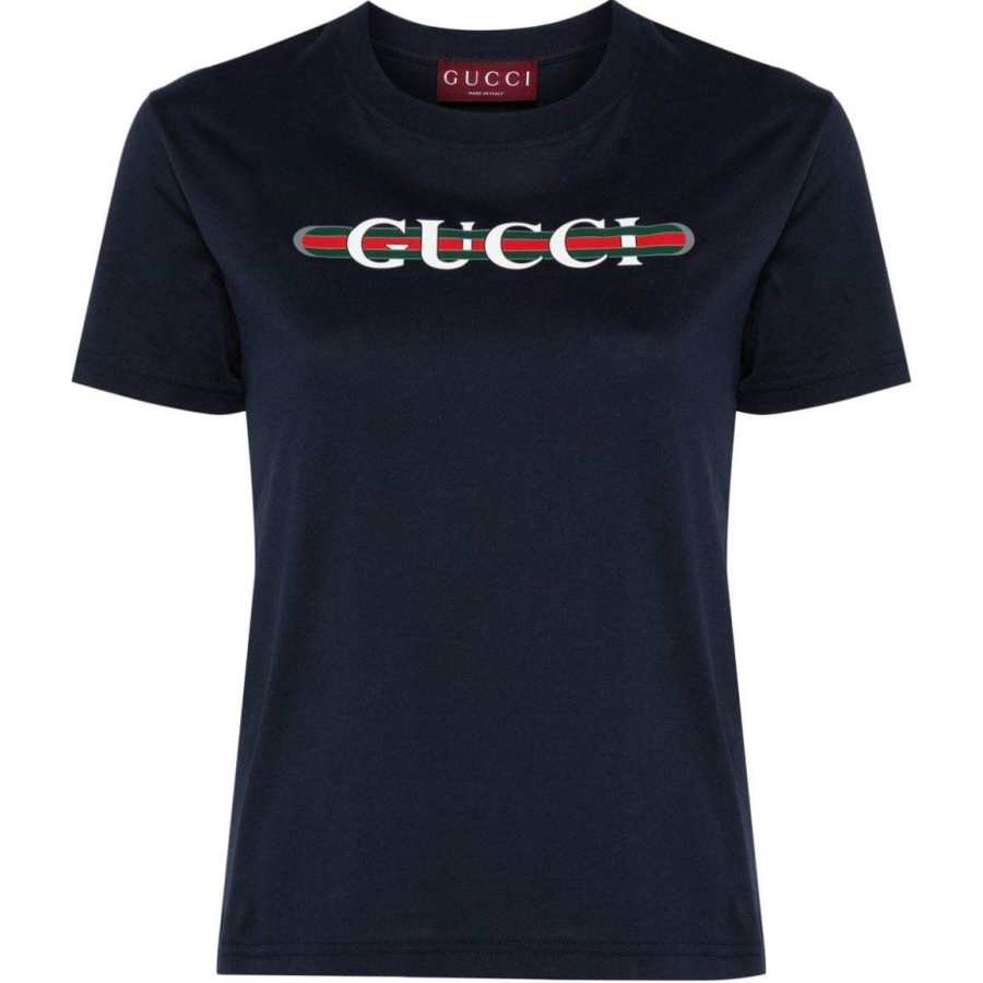 GUCCI Logo Printed Jersey T Shirt