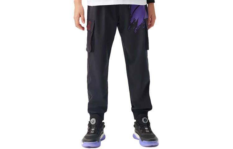FILA KIDS Knitted Sweatpants Black Teenagers