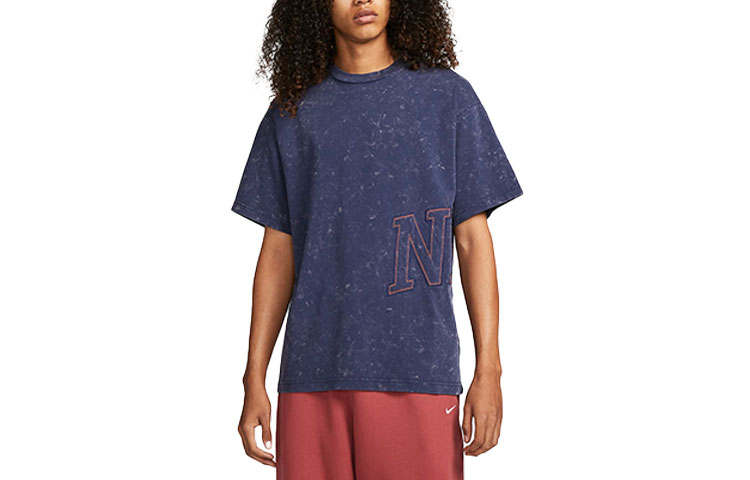 Nike Nike T Shirts Women's Blue Crew Neck Moderate Straight Fit