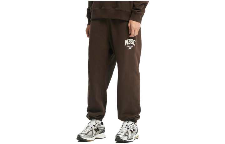 New Balance New Balance Knitted Sweatpants Men's Brown Moderate Cuffed Pants