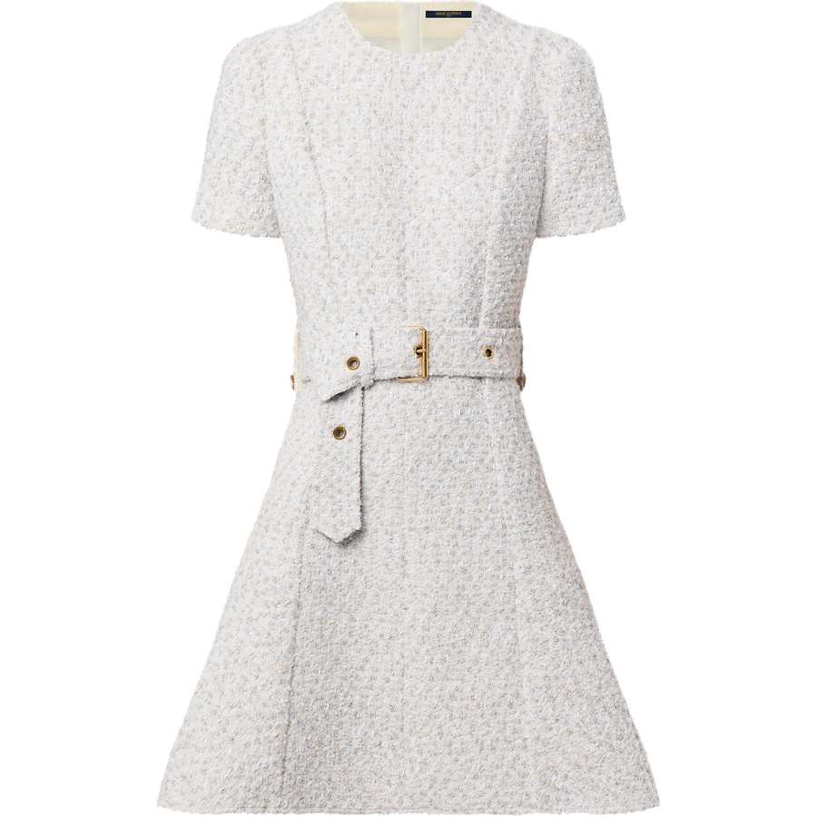 LOUIS VUITTON FW22 Short Sleeved Dress Women's White