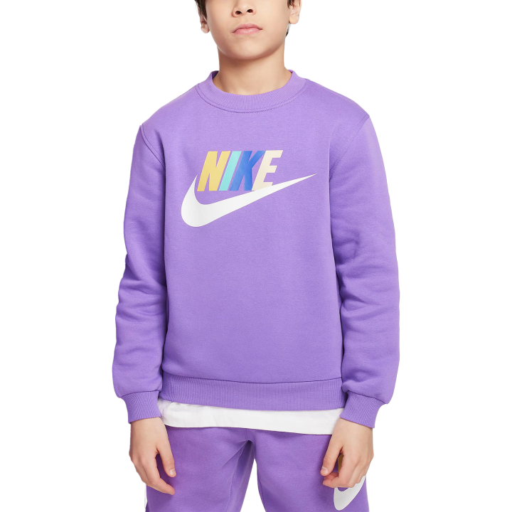 Nike Nike Sportswear Club Fleece Sweatshirt Black Raspberry/White Teenagers