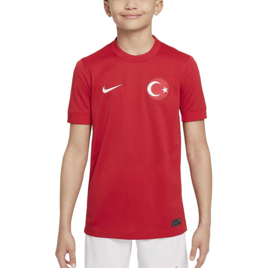 Nike Nike T Shirt Older Kids Dri FIT Football Replica Shirt Sports Red/Sports Red/White Teenagers