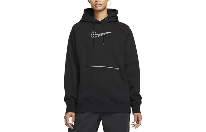 Nike Nike Sweatshirts Women's Black Hooded Moderate Regular