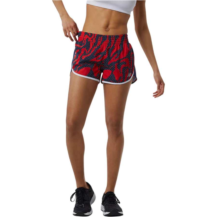 New Balance New Balance Printed Accelerate 2.5 Inch Short Casual Shorts Women's Red