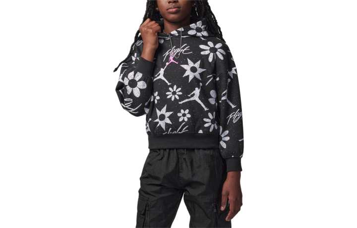 Jordan Jordan Floral Flight Sweatshirt Kids' Black