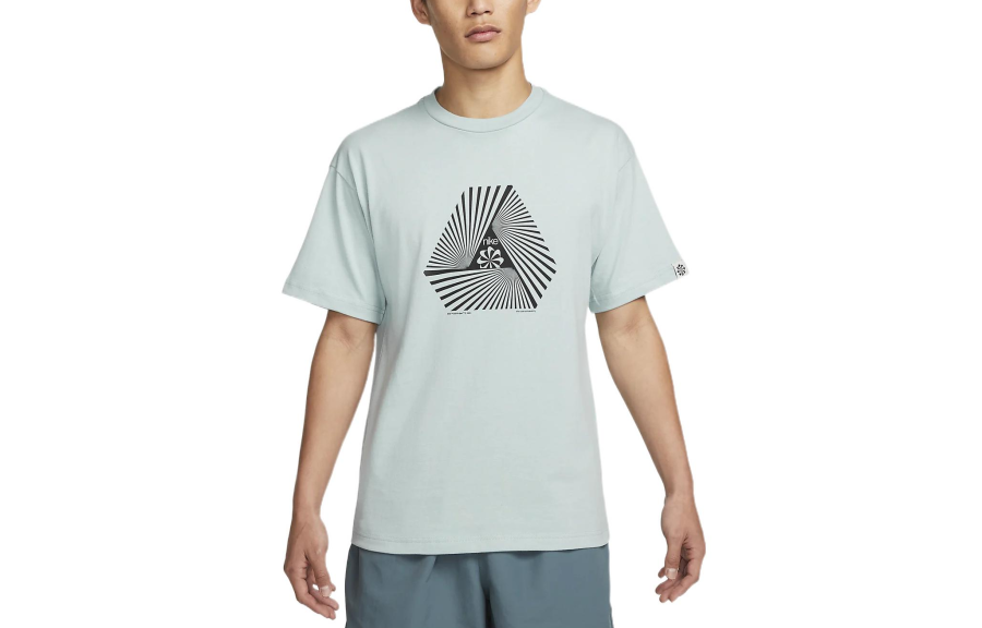 Nike Nike T Shirts Men's Green Crew Neck Moderate Straight Fit