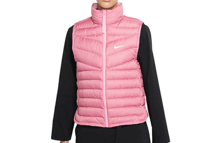 Nike Nike Down Vests Women's Pink Stand Collar Moderate Other