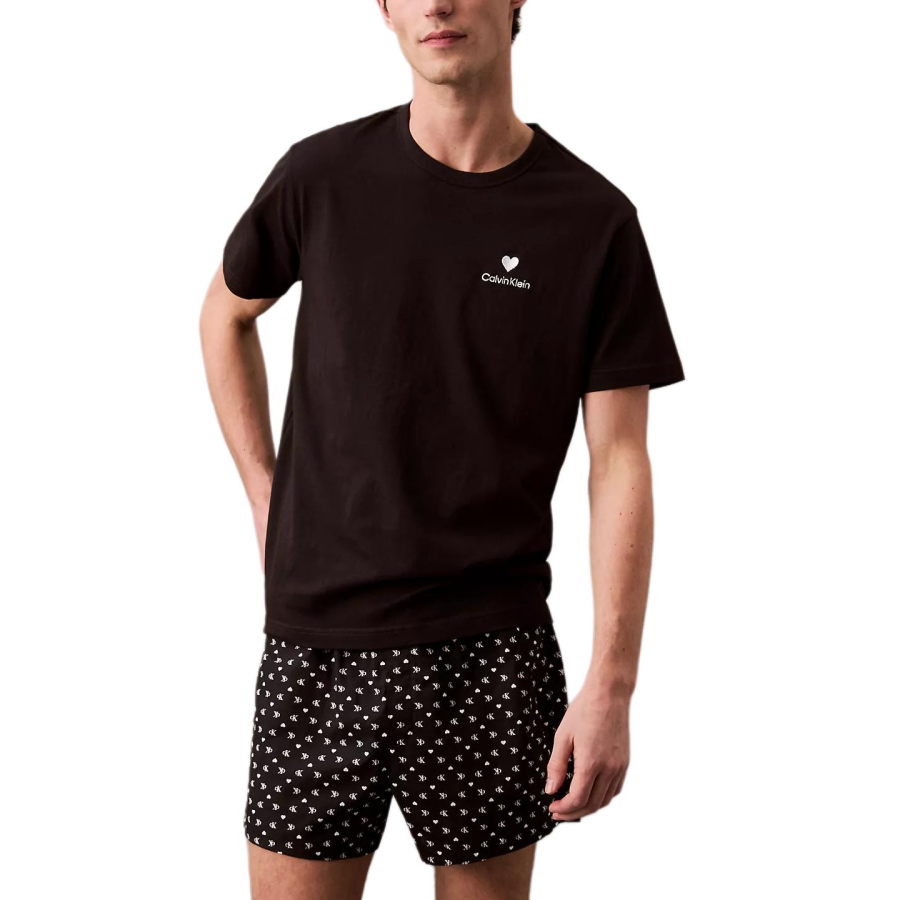 Calvin Klein T Shirts Men's Black Crew Neck Moderate