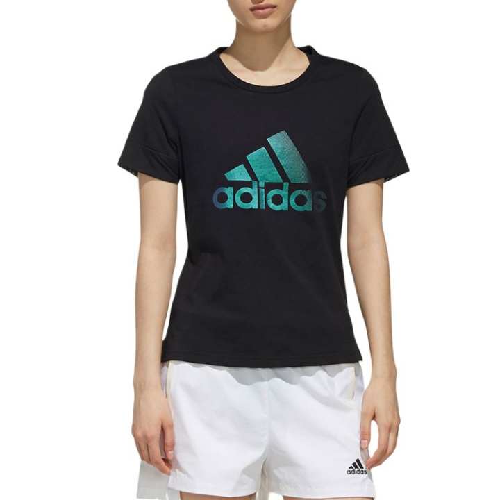 Adidas Adidas T Shirts Women's Black Crew Neck Moderate