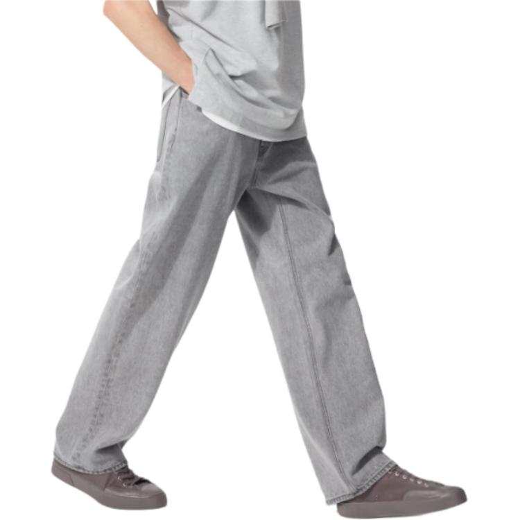 UNIQLO Jeans Men's Light Gray Moderate Straight Fit Pants