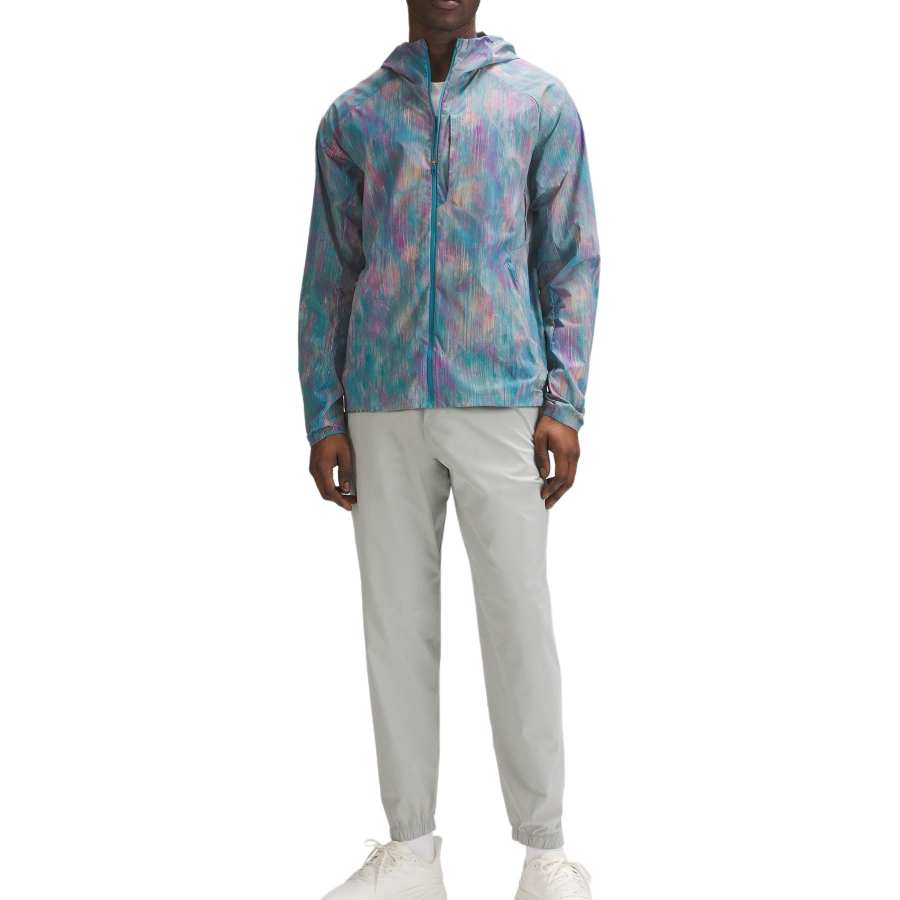 Lululemon Fast And Free Jacket Men's Pixel Laser Scattering Mixed Color