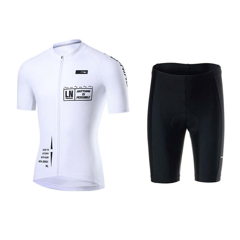 Li-Ning Li Ning Cycling Suits Men's Black Crew Neck Thin