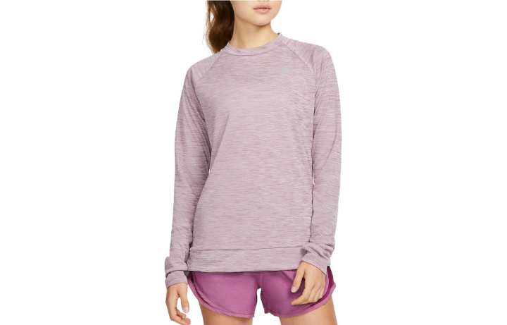 Nike Nike T Shirts Women's Pink Crew Neck Moderate Straight Fit
