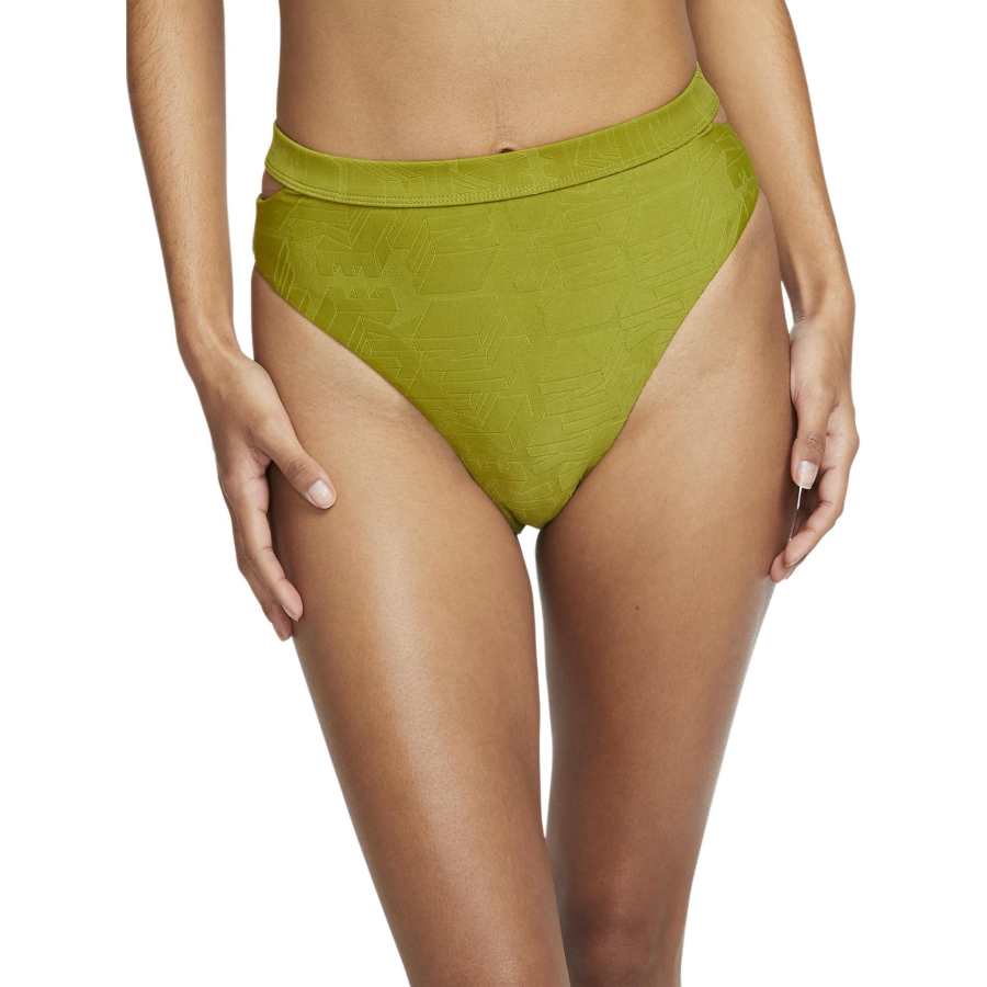 Nike Nike SwimWomen's Cut Out High Waisted Bikini Bottoms Swimming Shorts Women's Moss Green
