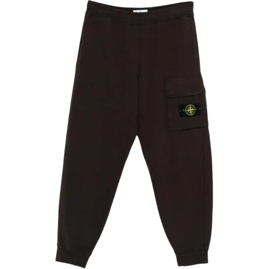 STONE ISLAND Logo Patch Tapered Leg Pants