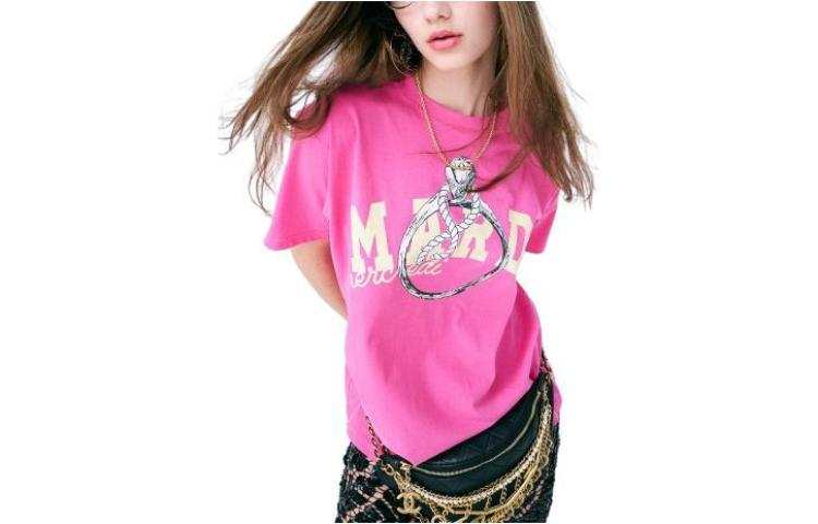 MARDI MERCREDI T Shirt Korean Style Women's