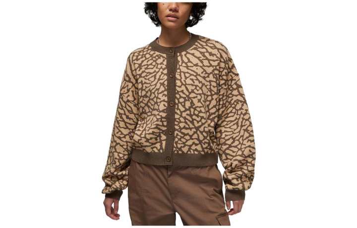 Jordan Jordan Jackets Women's Khaki Crew Neck Moderate Other