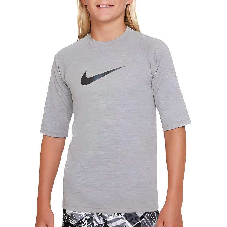 Nike Nike Big Kids' Boys' Half Sleeve Hydroguard Kids' Swimsuit Particle Gray Teenagers