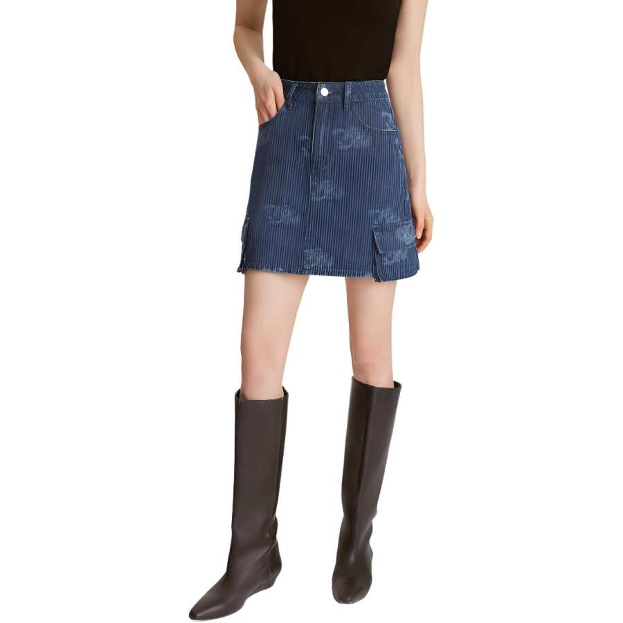 ELLE Casual Short Skirts Women's Blue