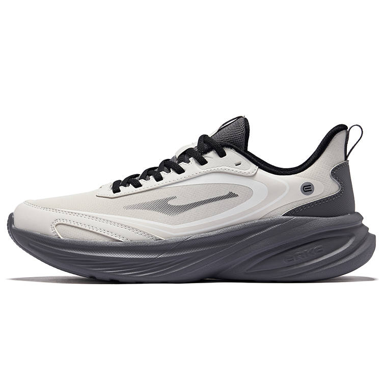 Erke Ling Teng Cushioning Lightweight Rebound Low top Training City Commuting Running Shoes Men's Wild Gray Silent Gray