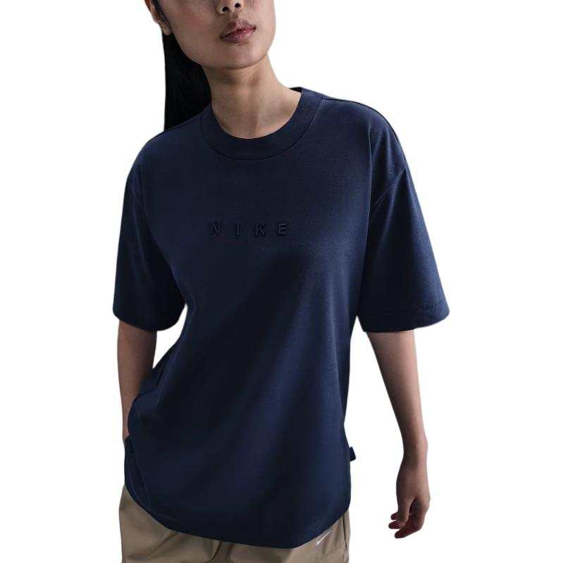 Nike Nike Clothing T Shirts Women's Midnight Marine Blue Crew Neck