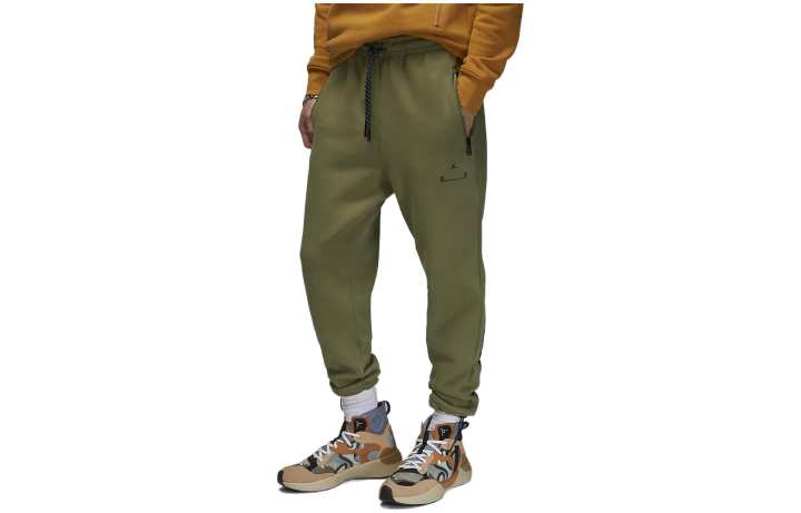 Jordan Jordan Knitted Sweatpants Men's Pea Green Moderate Cuffed Pants