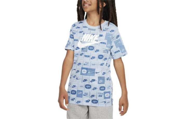 Nike Nike T Shirt Sportswear Light Blue Kids'