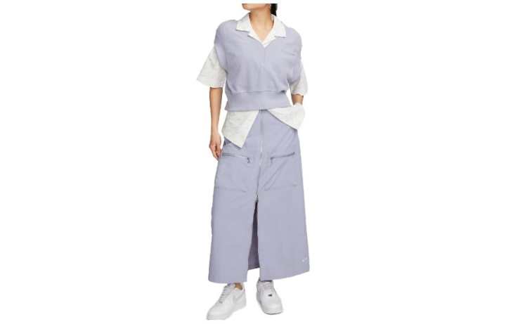 Nike Nike Casual Long Skirts Women's Purple Moderate Long A Line Skirt