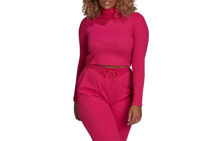 Adidas Adidas Sweatshirts Women's Rose Red Stand Collar Moderate Regular