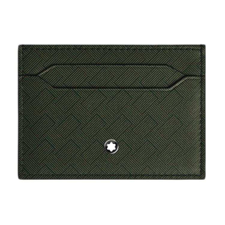 MONTBLANC Stylish 3.0 Cow Leather Card Holder Men's Khaki Green