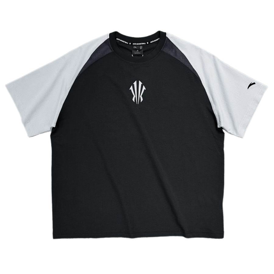 ANTA T Shirts Unisex Black Gray Color Crew Neck Moderate Heavyweight