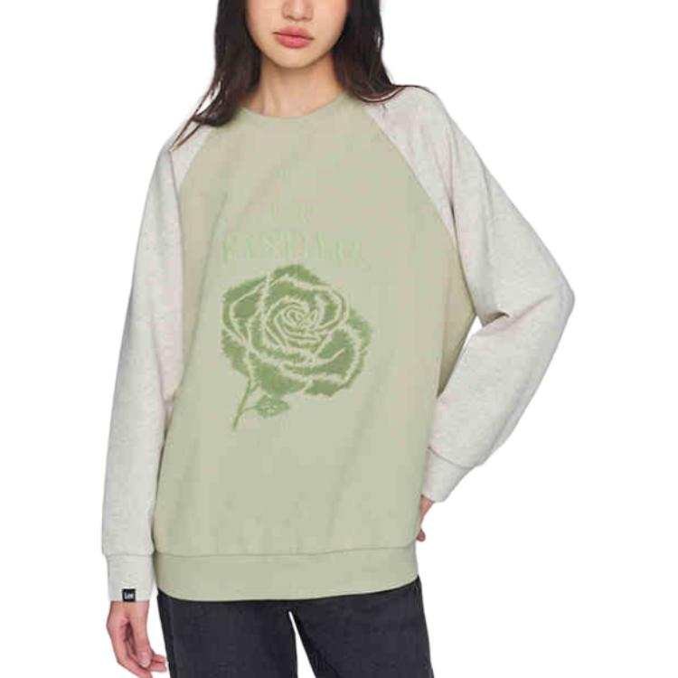 Lee Sweatshirts Women's Green Crew Neck Moderate