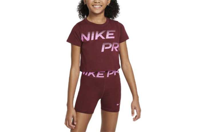 Nike Nike T Shirt Pro Dark Red Kids'