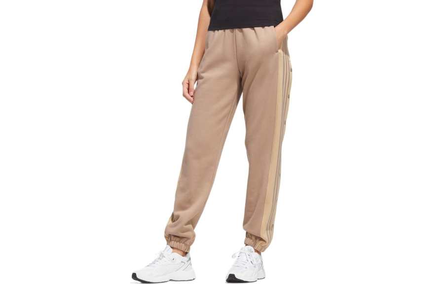 Adidas Adidas Knitted Sweatpants Women's Brown Moderate Cuffed Pants