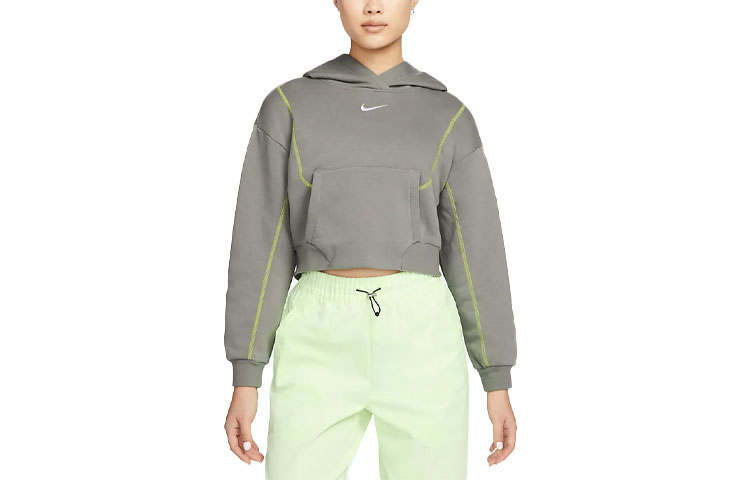 Nike Nike Sweatshirts Women's Asphalt Gray Hooded Moderate Regular