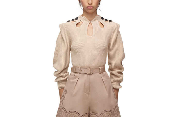 Self-portrait Self portrait Knitwear Women's Gravel Brown