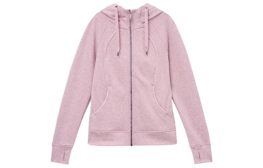 Lululemon Scuba Series Fleece Lined Hoodie With Full Zip And Sports Hooded Drawstring Long Sleeved Slim Fit Coat Jacket