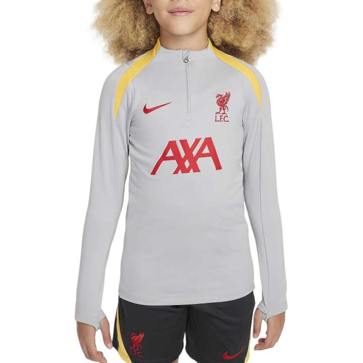 Nike Nike LiverpoolFC T Shirt FW24 Strike Third Dri FIT Light Smoke Gray/Chrome Yellow/Global Red Teenagers