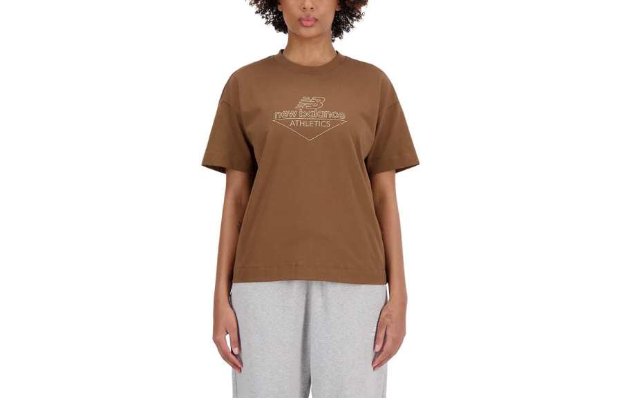 New Balance New Balance Athletics Cotton Jersey Boxy T Shirt Women's Dark Earth Tone