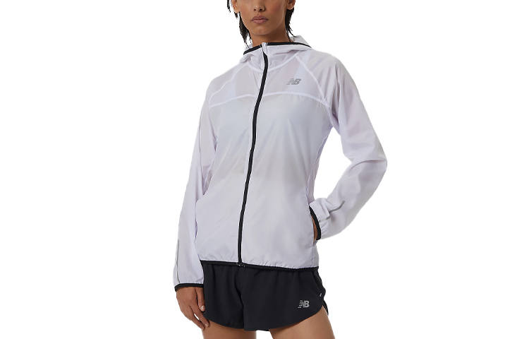 New Balance New Balance Jackets Women's White Hooded Moderate