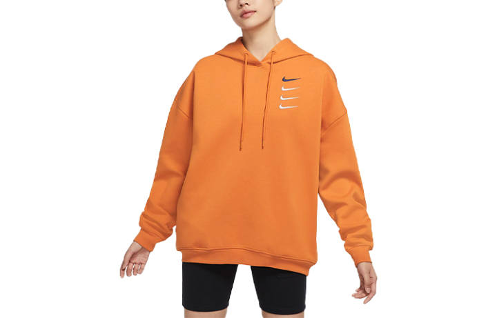 Nike Nike Sweatshirts Women's Orange Hooded Moderate Regular